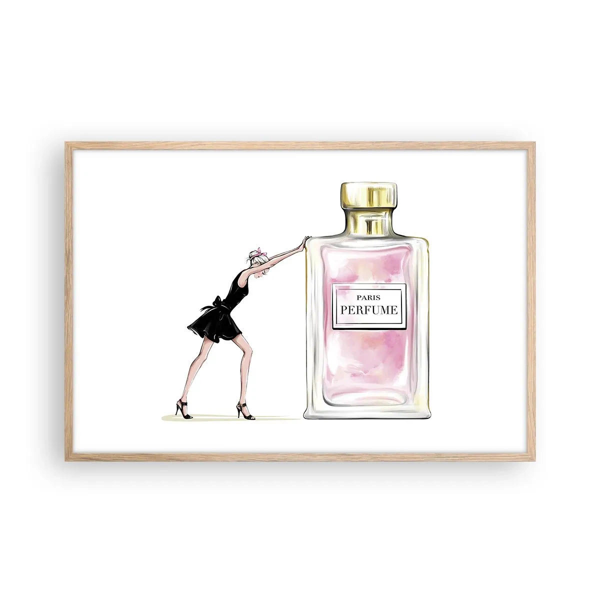 Plakat w ramie jasny dąb - Esencja kobiecości - 91x61 cm