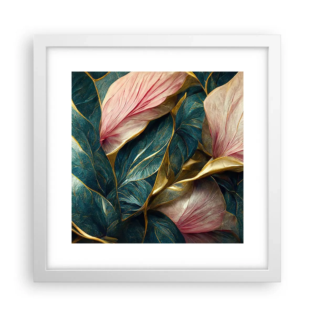 Plakat w białej ramie - Naturalna elegancja i styl - 30x30 cm