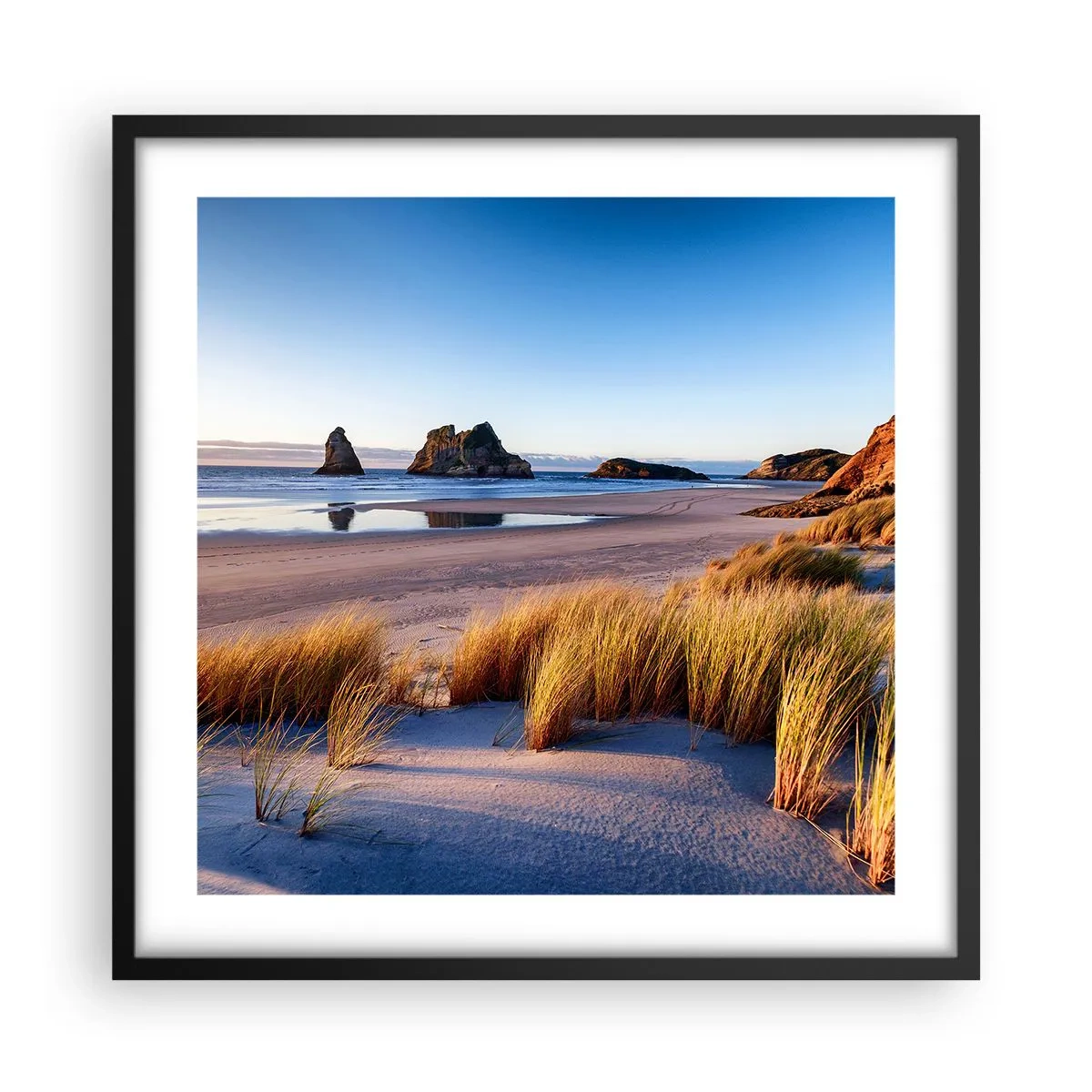 Plakat w czarnej ramie - Dla poszukiwaczy spokoju - 50x50 cm