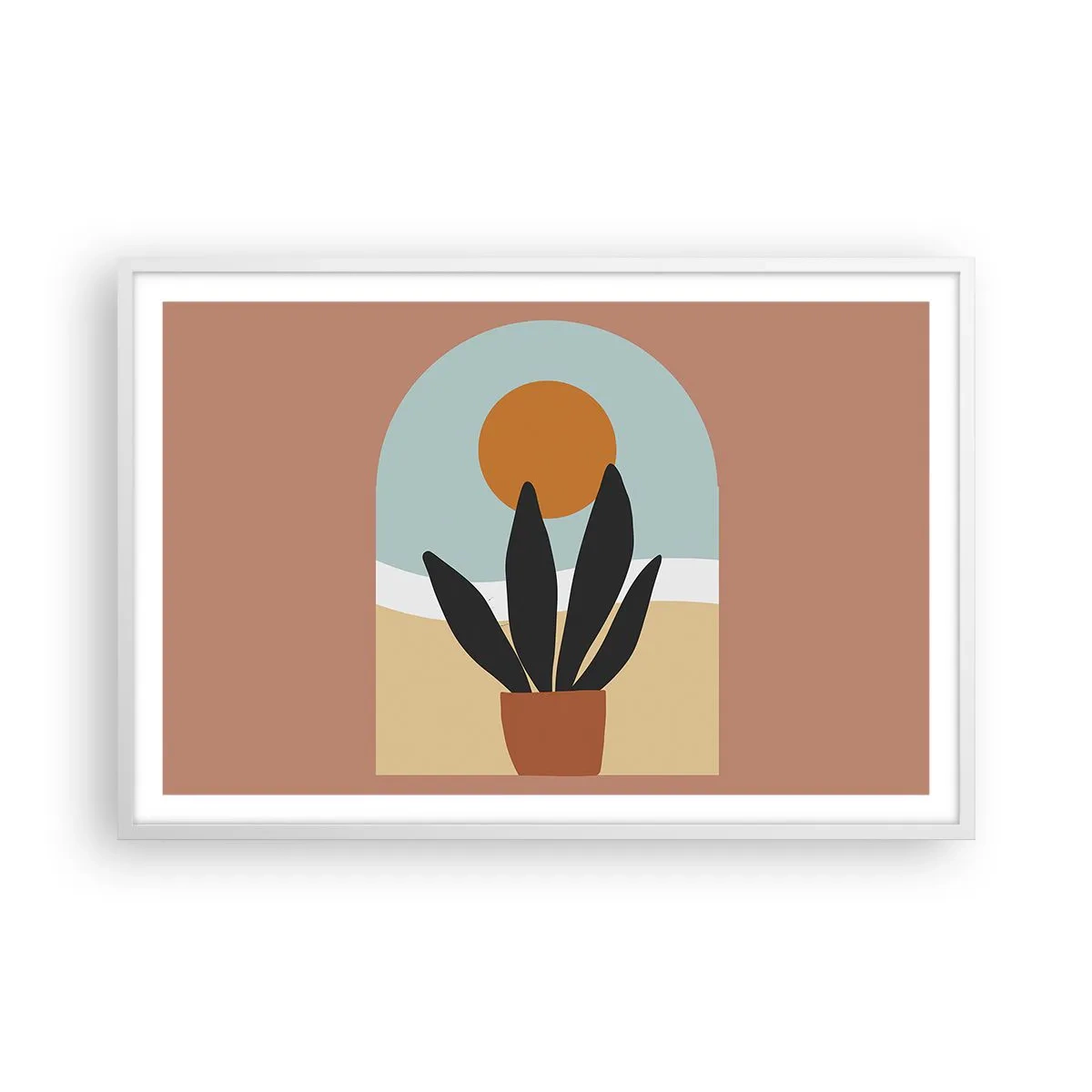 Plakat w białej ramie - Drobne radości - 91x61 cm