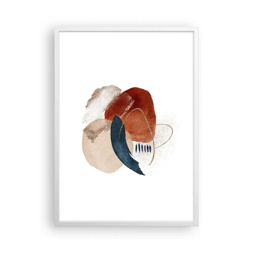 Plakat w białej ramie - Owalna kompozycja - 50x70 cm