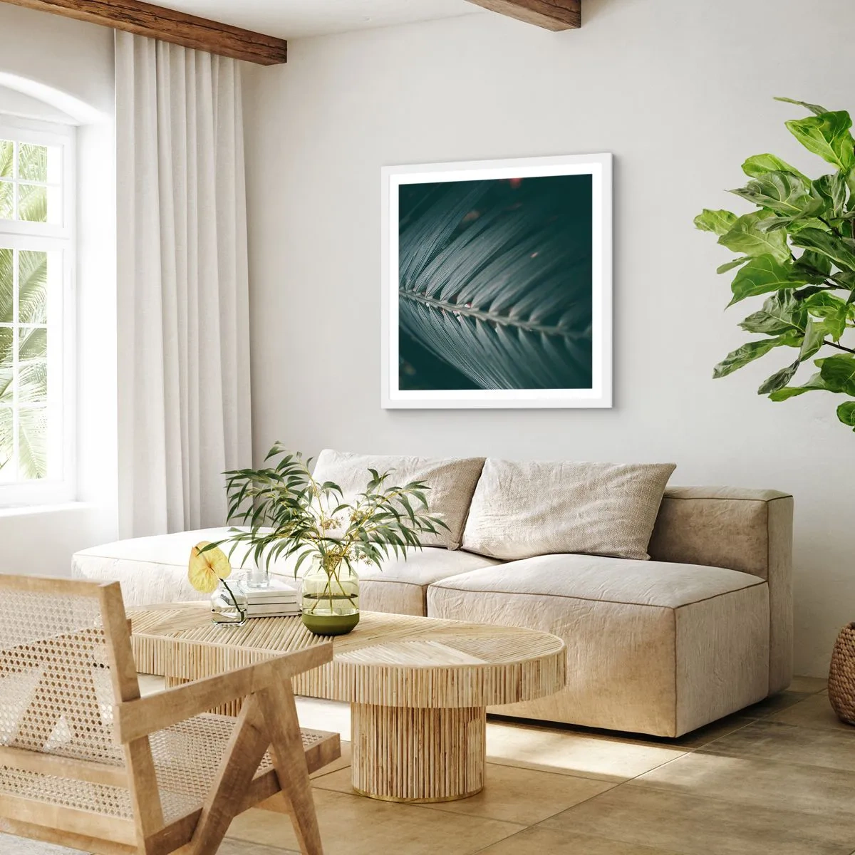 Plakat w białej ramie - Precyzja natury - 50x50 cm