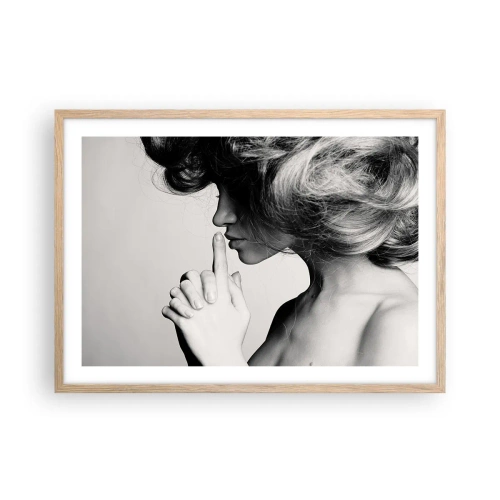 Plakat w ramie jasny dąb - Zasłuchana w sobie - 70x50 cm