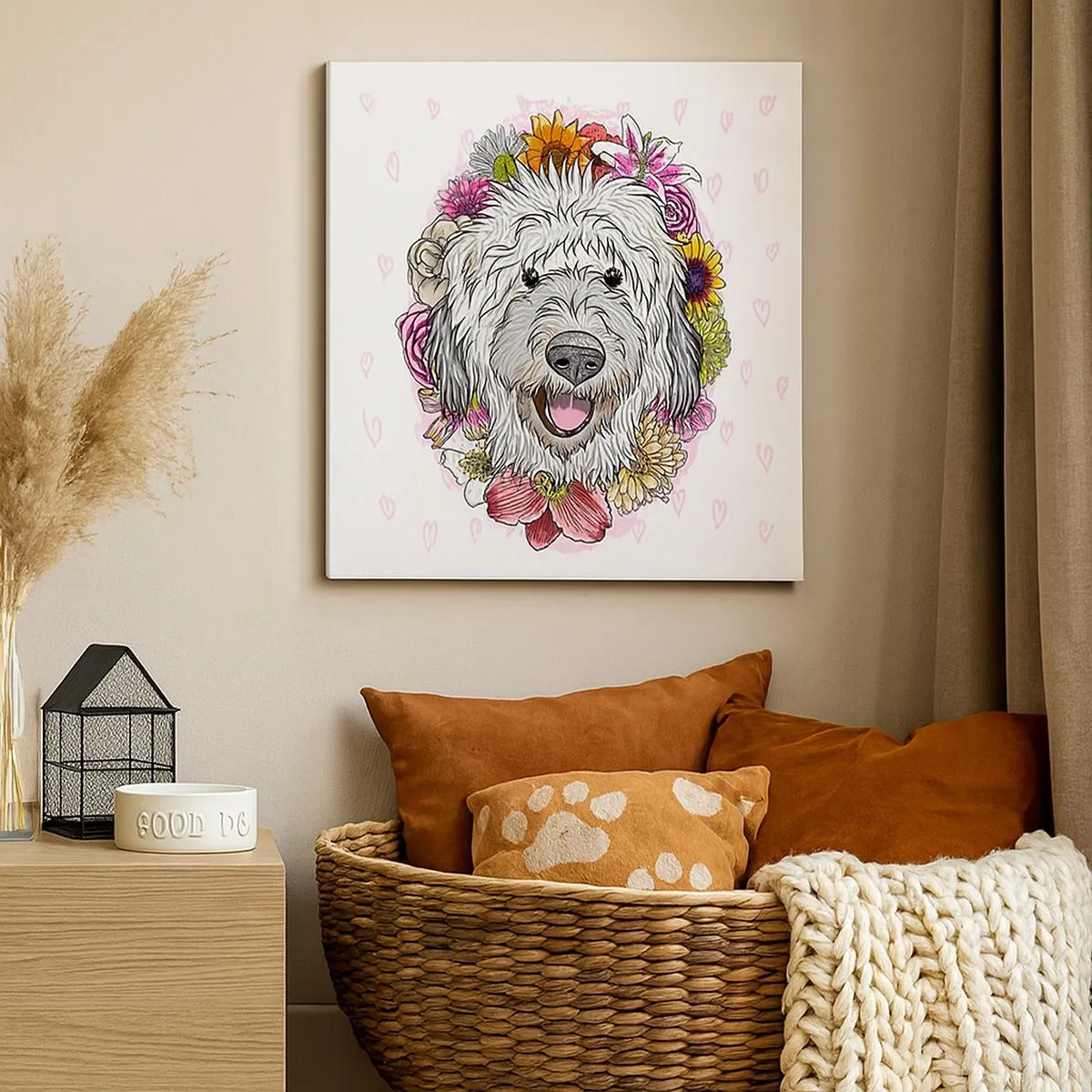 Obraz na płótnie - Szczenięca radość - 30x30 cm