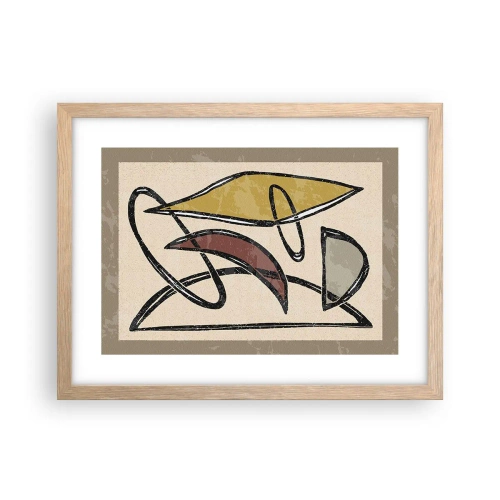 Plakat w ramie jasny dąb - Piony i poziomy - 40x30 cm