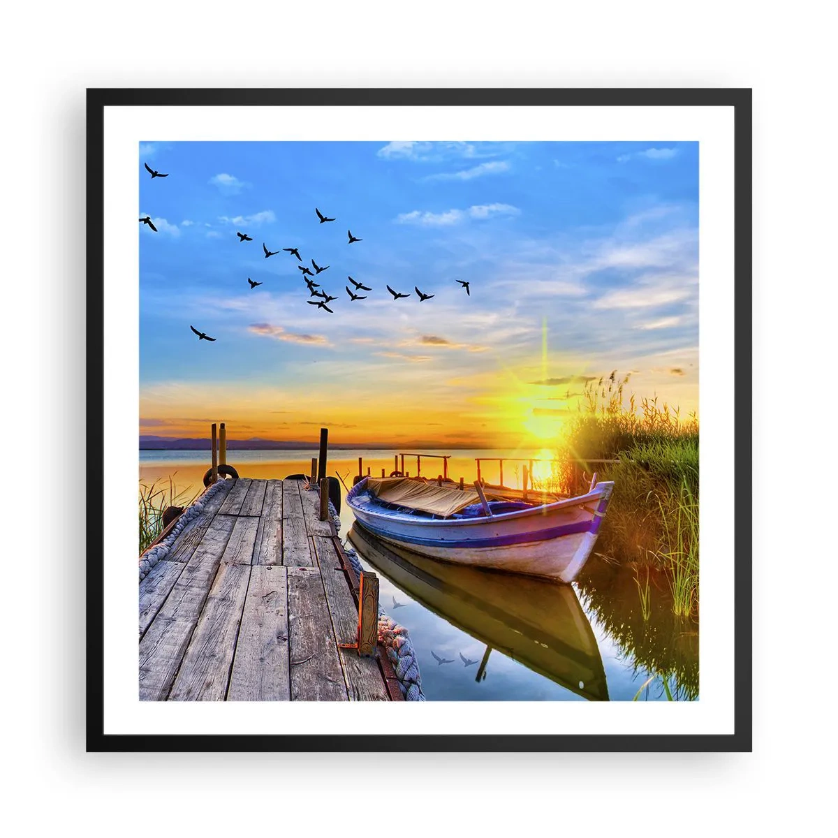 Plakat w czarnej ramie - Do widzenia, do jutra - 60x60 cm