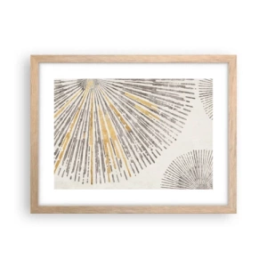 Plakat w ramie jasny dąb - Uroda promienia - 40x30 cm