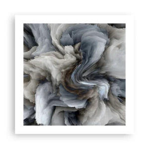 Plakat - Kamień i kwiat - 50x50 cm