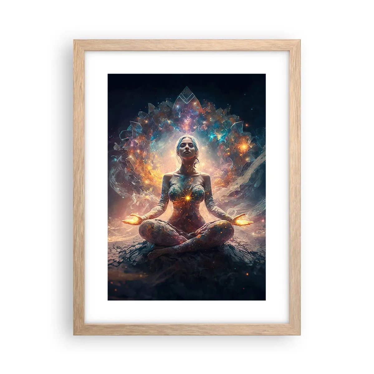 Plakat w ramie jasny dąb - Przepływ dobrej energii - 30x40 cm