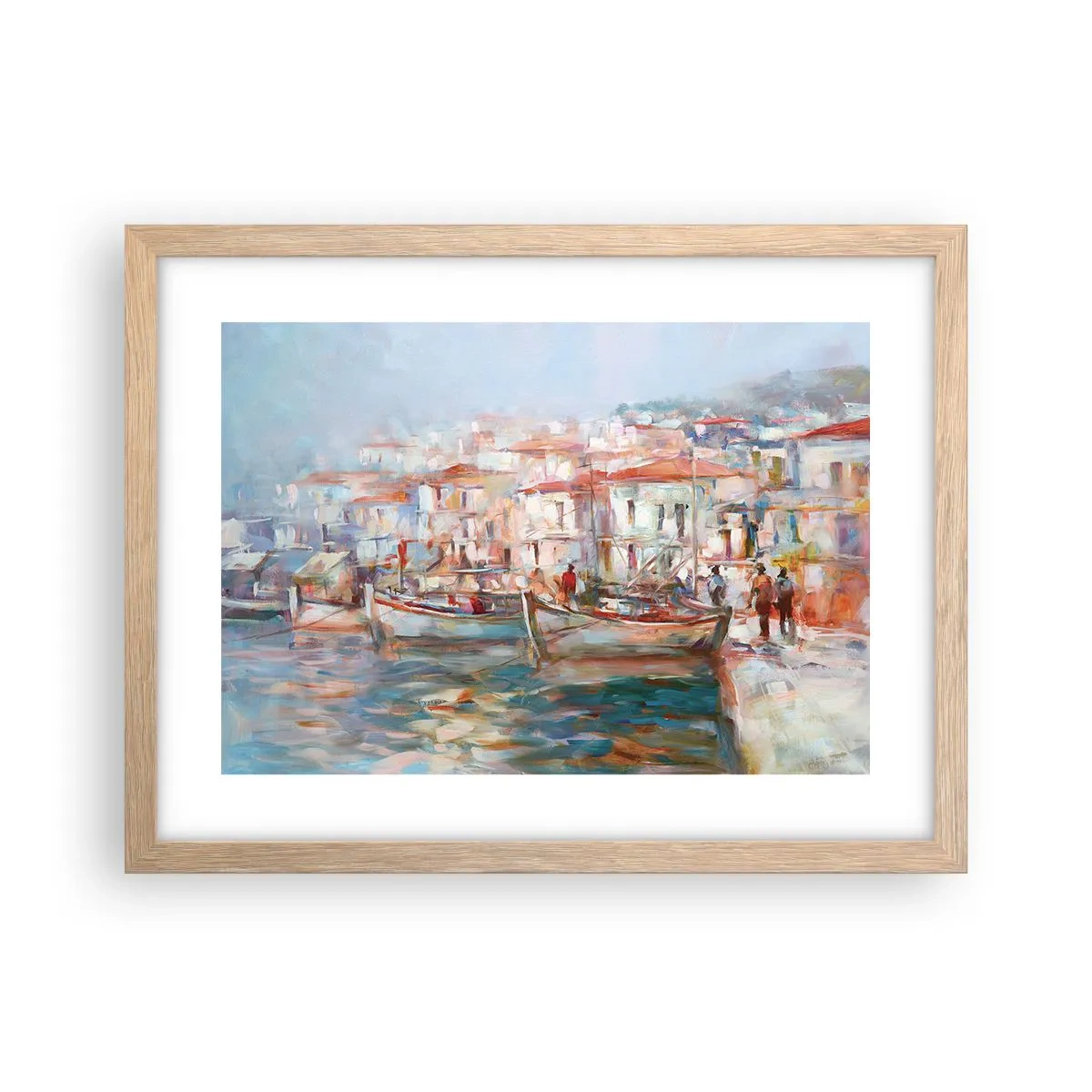 Plakat w ramie jasny dąb - Pastelowe wakacje - 40x30 cm