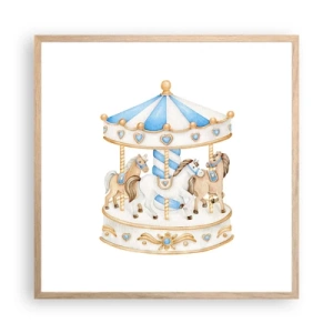 Plakat w ramie jasny dąb - Słodkie dzieciństwo - 60x60 cm