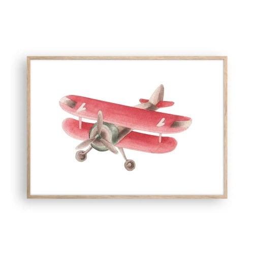 Plakat w ramie jasny dąb - Gotowy do wysokich lotów - 100x70 cm