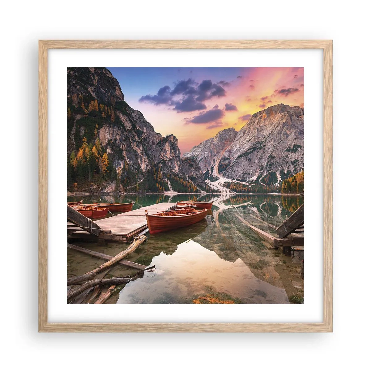 Plakat w ramie jasny dąb - Obietnica dnia - 50x50 cm