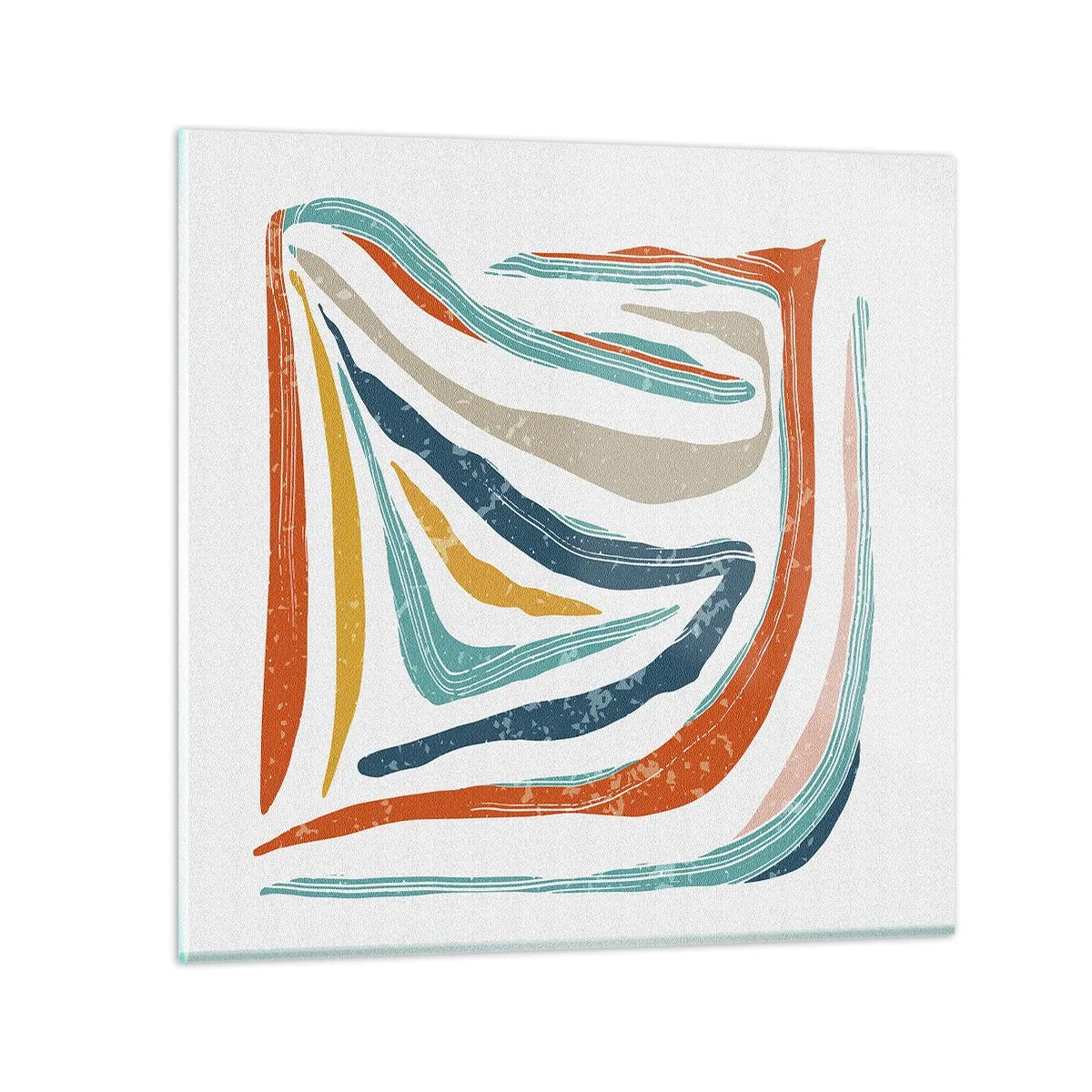 Obraz na szkle - Abstrakcja przyjaźnie uśmiechnięta - 40x40 cm