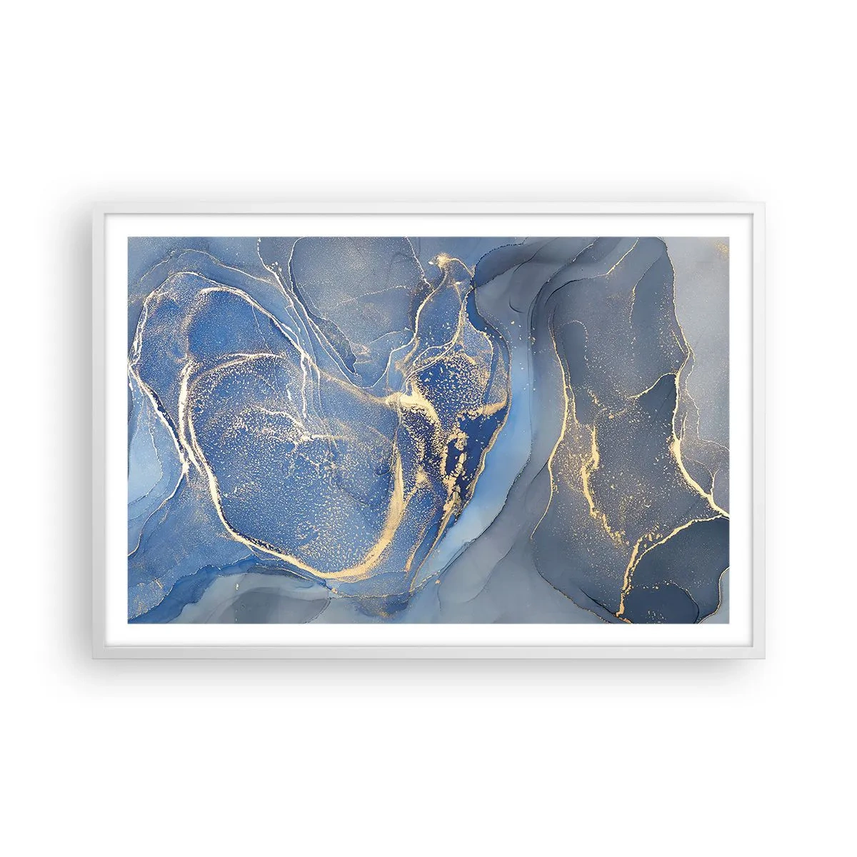 Plakat w białej ramie - Złoty pył - 91x61 cm