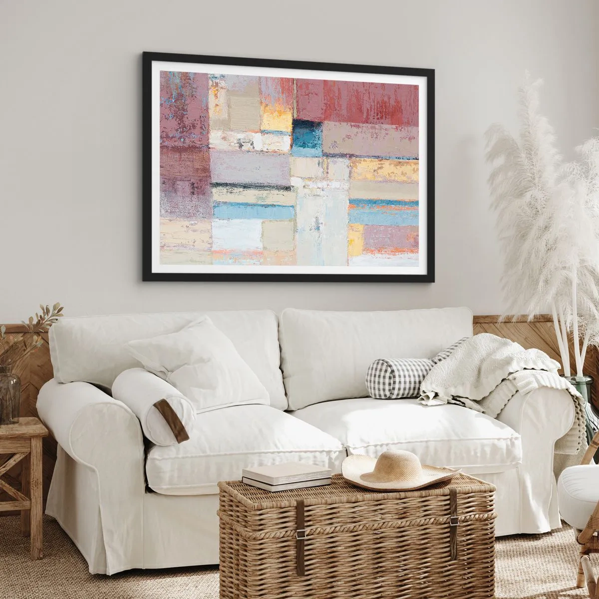 Plakat w czarnej ramie - Spokój geometrii - 91x61 cm