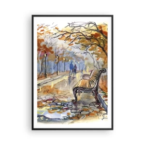 Plakat w czarnej ramie - Razem powędrować w jesień - 70x100 cm