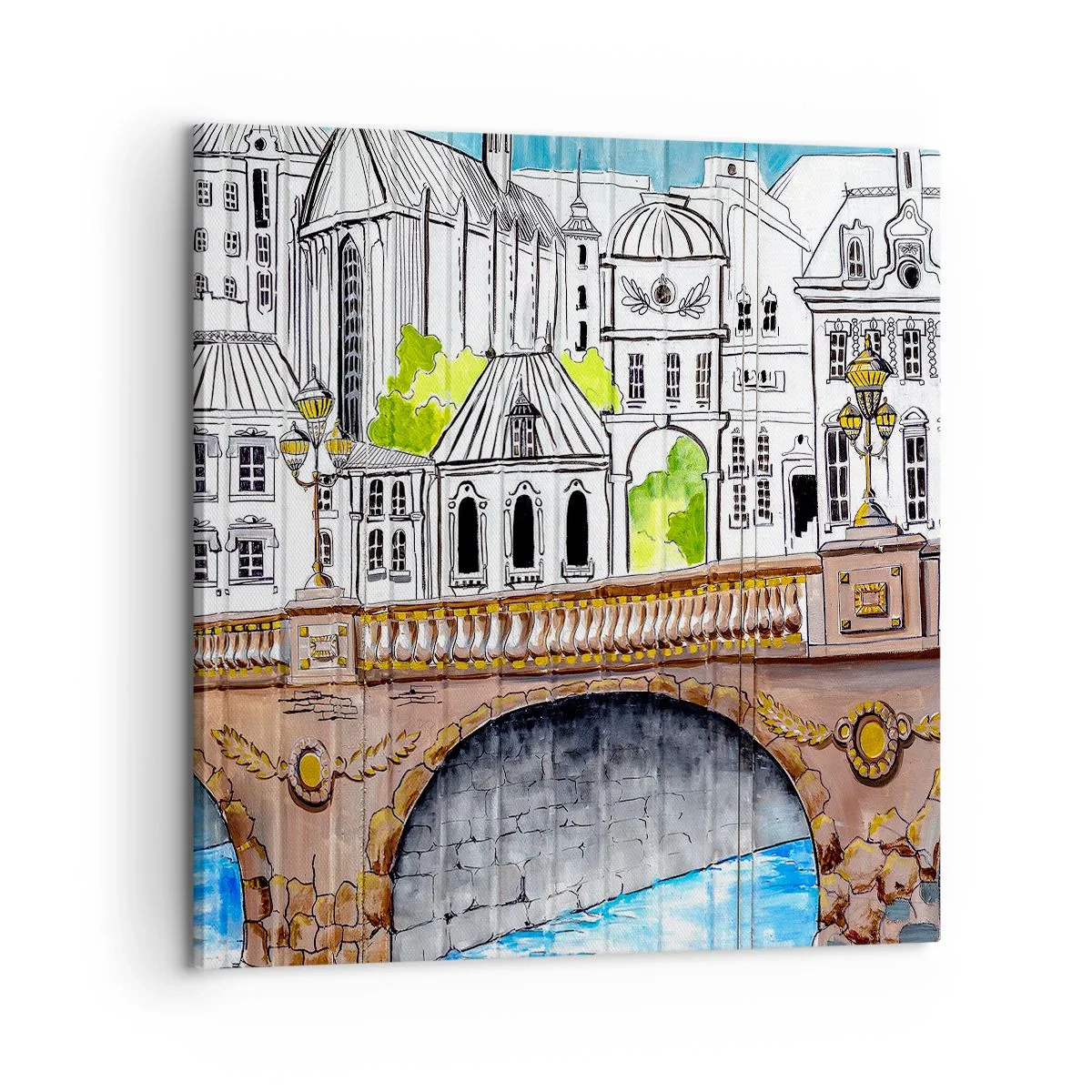 Obraz na płótnie - Miasto jak malowane - 60x60 cm