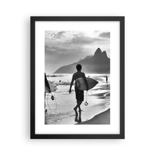 Plakat w czarnej ramie - Samba na jedną falę - 30x40 cm
