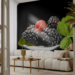 Fototapeta Premium Canvas - Smak świeżości - Owoce, Jeżyna, Malina - 200x140 cm