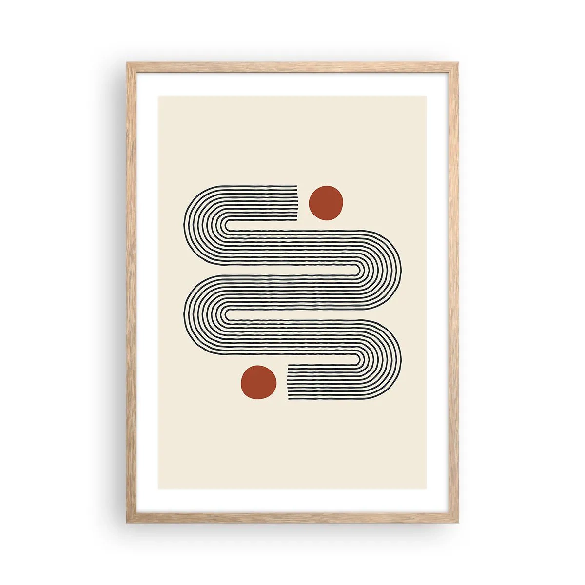 Plakat w ramie jasny dąb - Od początku do końca - 50x70 cm