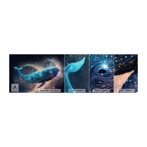 Fototapeta Próbka Samoprzylepna Deluxe Sticker - Jest taki świat… - Wieloryb, Magiczny, Fantastyczny - 100x30 cm
