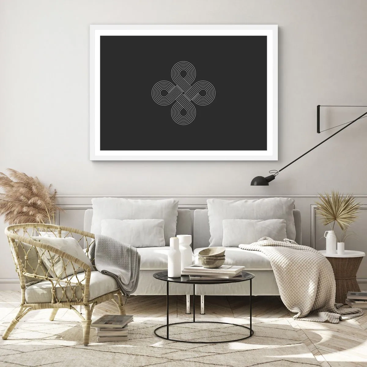 Plakat w białej ramie - W duchu celtyckim - 91x61 cm