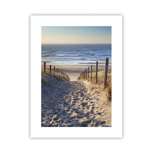 Plakat - Morza szum, ptaków śpiew, dzika plaża pośród traw… - 30x40 cm