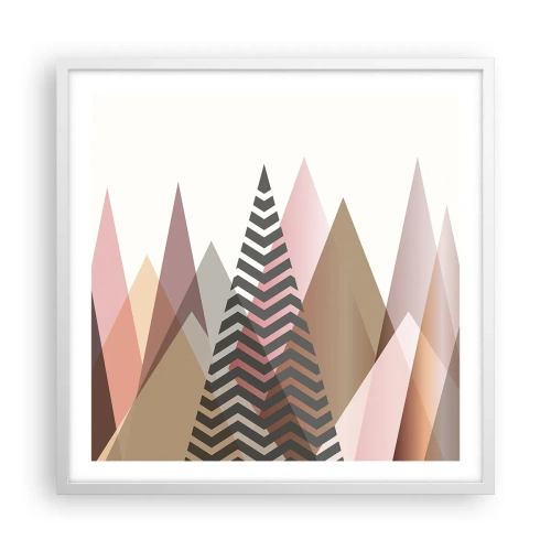 Plakat w białej ramie - Piramidalny widok - 60x60 cm