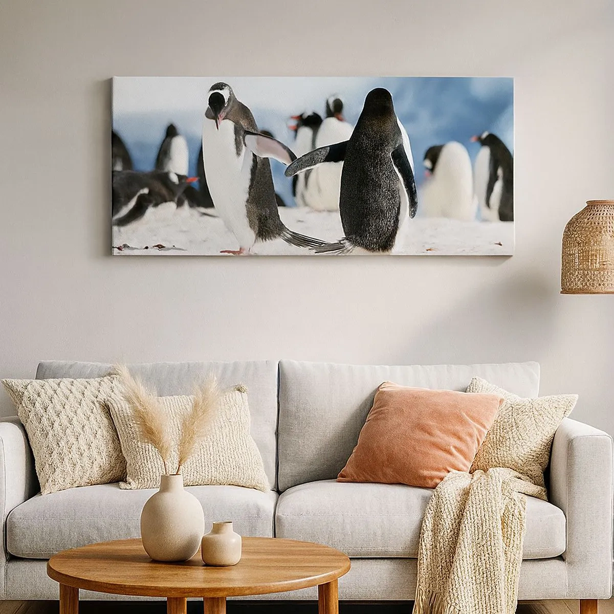 Obraz na płótnie - Taniec na śniegu - 100x40 cm