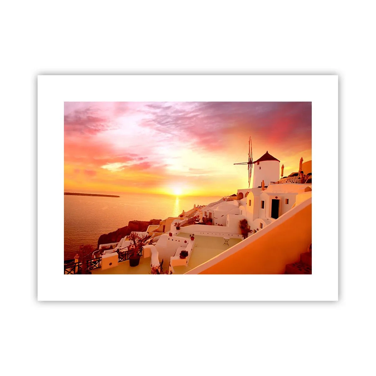 Plakat - Rozpłynąć się w bieli i złocie - 40x30 cm