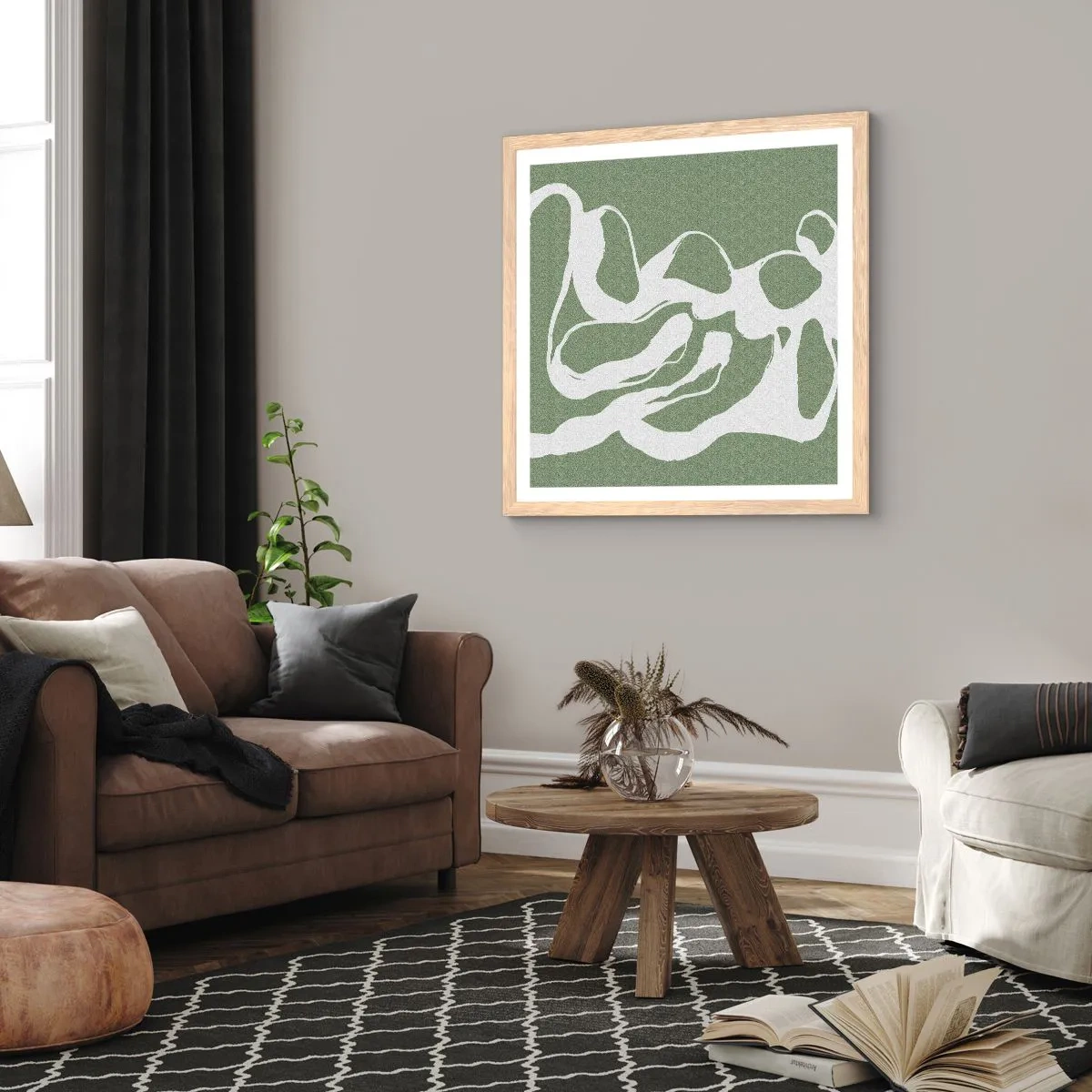 Plakat w ramie jasny dąb - Wołanie przestrzeni - 40x40 cm