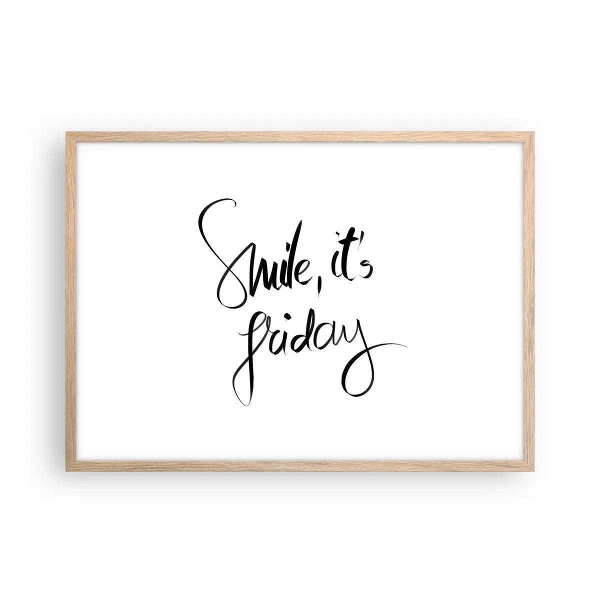 Plakat w ramie jasny dąb - Prawdziwa radość - 70x50 cm