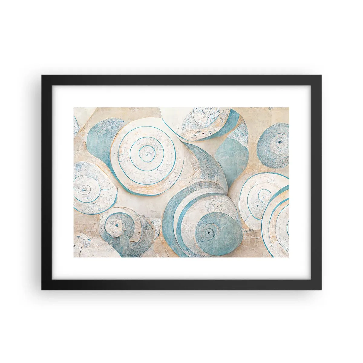 Plakat w czarnej ramie - Co kryje muszla? - 40x30 cm