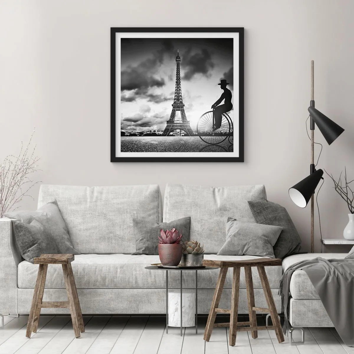 Plakat w czarnej ramie - Tęsknota do Belle Epoque - 50x50 cm