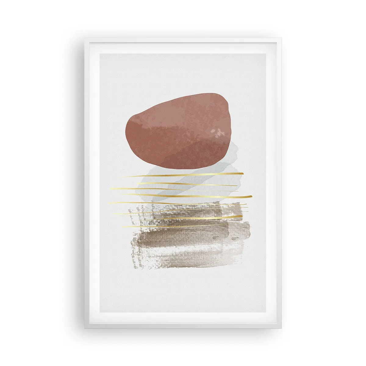 Plakat w białej ramie - Abstrakcyjna kolumnada - 61x91 cm