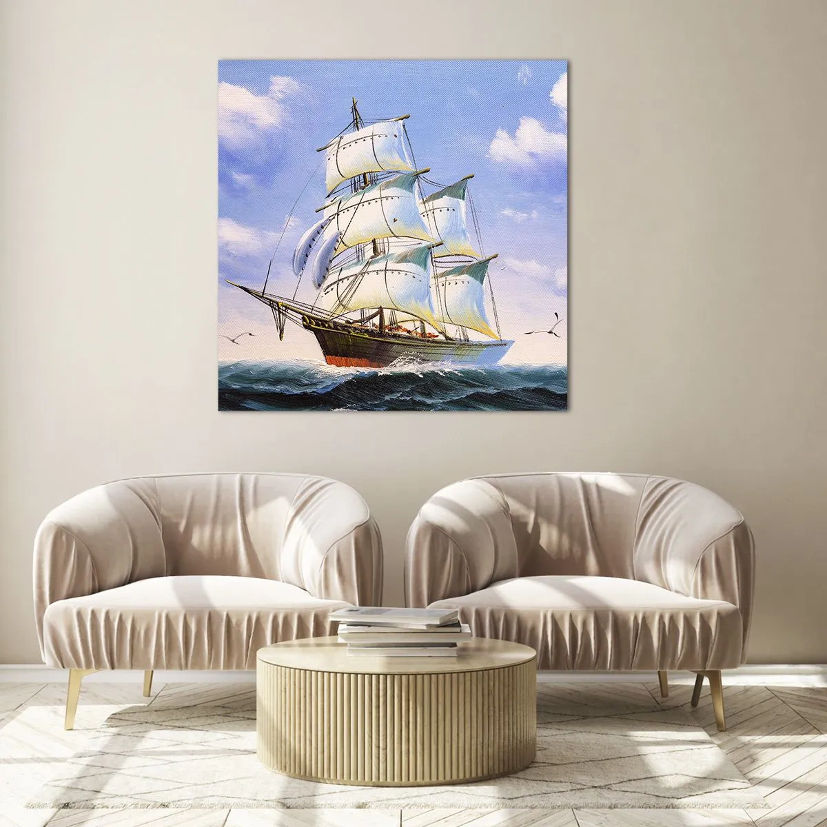 Obraz na szkle - Dumnie z wiatrem - 70x70 cm