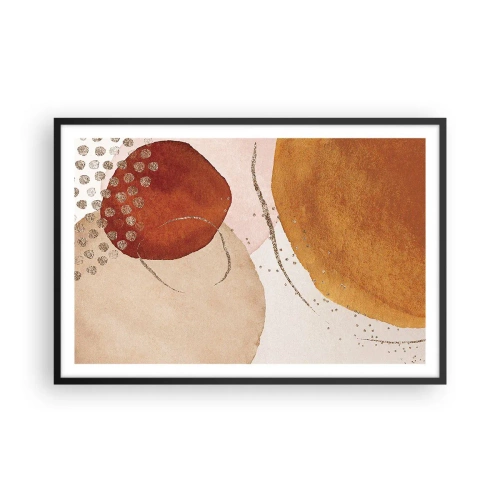 Plakat w czarnej ramie - Krągłość i ruch - 91x61 cm