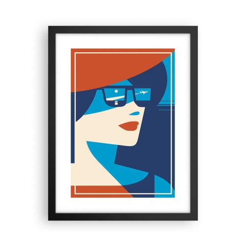 Plakat w czarnej ramie - Wakacyjna podróż - 30x40 cm