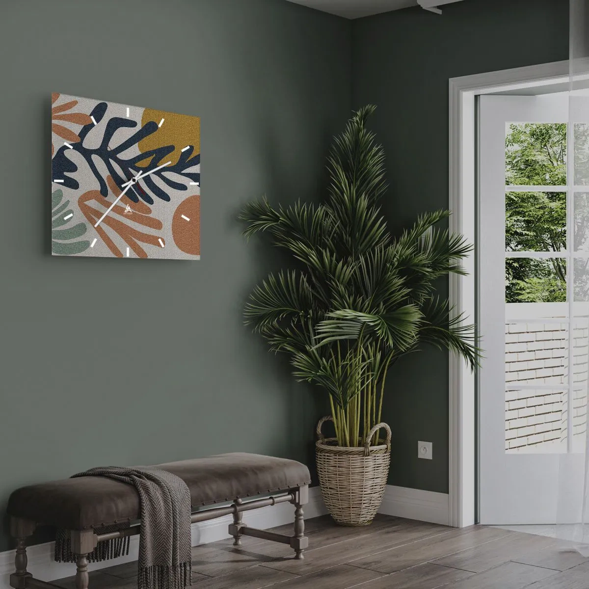 Zegar ścienny - Koralowe morza - 40x40 cm