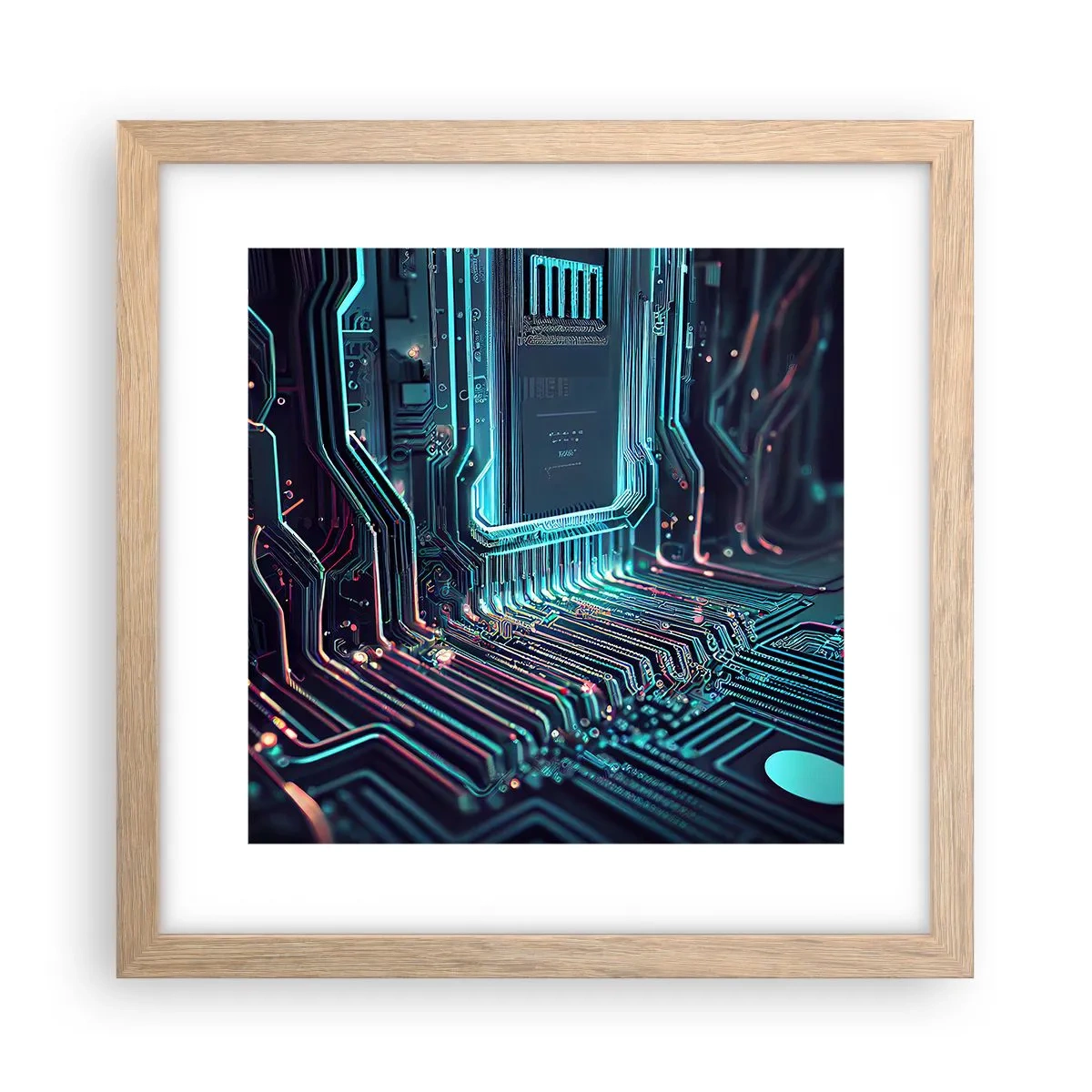 Plakat w ramie jasny dąb - Tak sobie myślę… - 30x30 cm