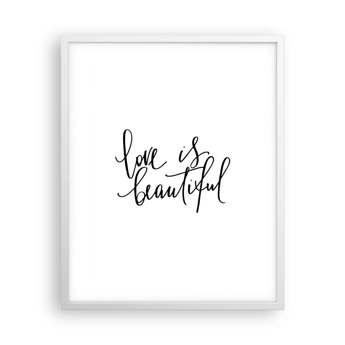 Plakat w białej ramie - Czytaj i powtarzaj - 40x50 cm