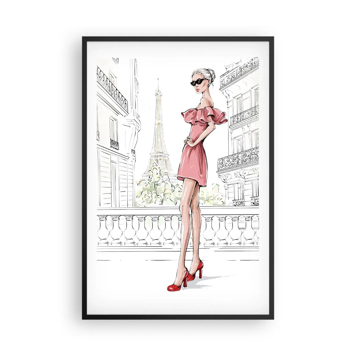 Plakat w czarnej ramie - Sztuka mody - 61x91 cm