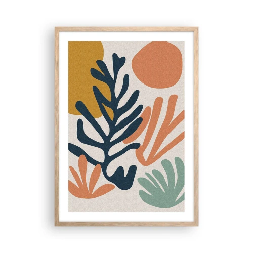 Plakat w ramie jasny dąb - Koralowe morza - 50x70 cm