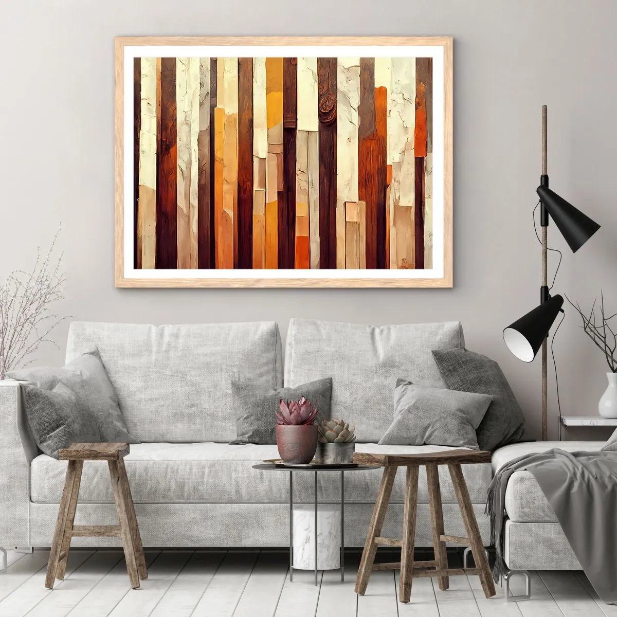 Plakat w ramie jasny dąb - Hymn leśnych drzew - 91x61 cm