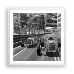 Plakat w białej ramie - Dawno temu w Monte Carlo - 50x50 cm