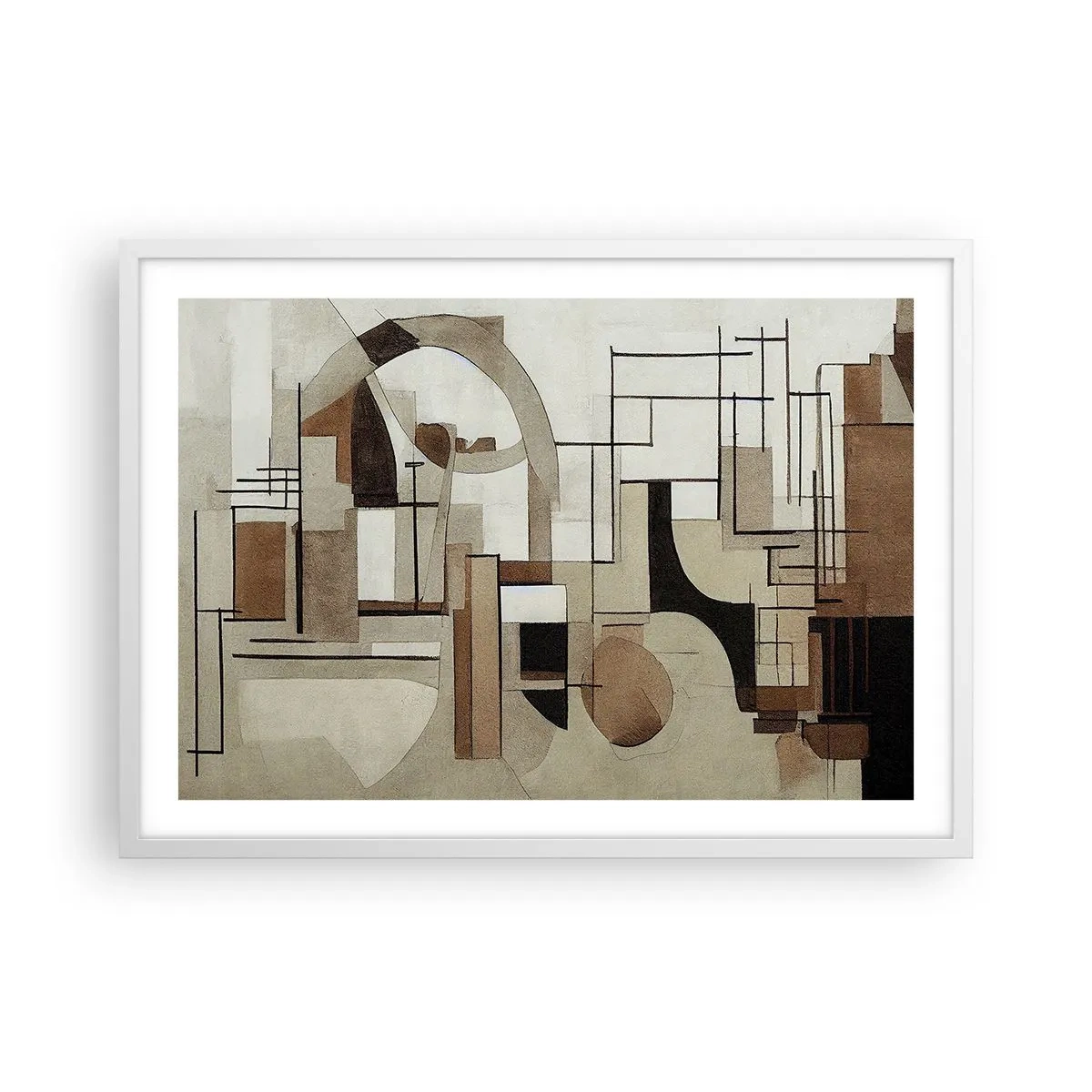 Plakat w białej ramie - Pejzaż miejski 2.0 - 70x50 cm