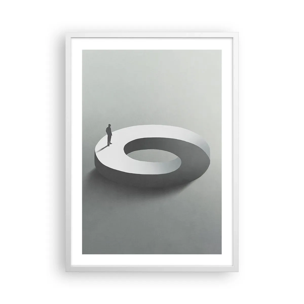 Plakat w białej ramie - I bądź tu mądry - 50x70 cm