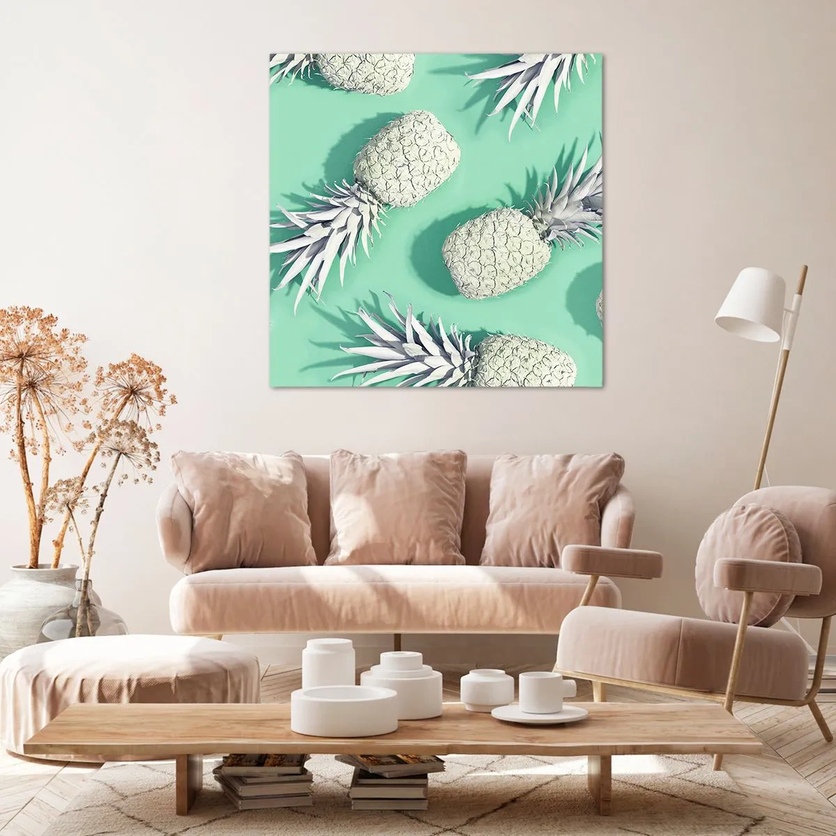 Obraz na płótnie - świetnie komponują się z miętą - 50x50 cm