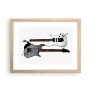 Plakat w ramie jasny dąb - Harmonia kształtów - 40x30 cm